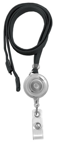 Secure ASP Black Flat Breakaway Lanyard with Badge Reel (Pack of 50) - Avon  Security Products
