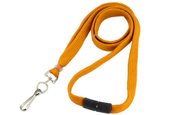 Secure ASP 3/8in Flat Breakaway Lanyard with Swivel Hook (Pack of 100) -  Orange - Avon Security Products